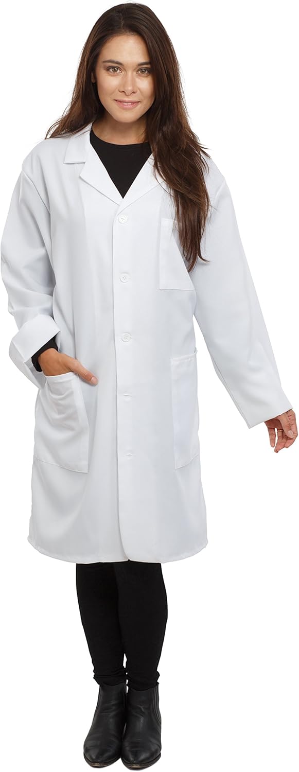 Dress Up America Lab Coat - Doctor's Lab Coat for Men and Women, 3/4 Length, Lightweight Quality Material: Clothing