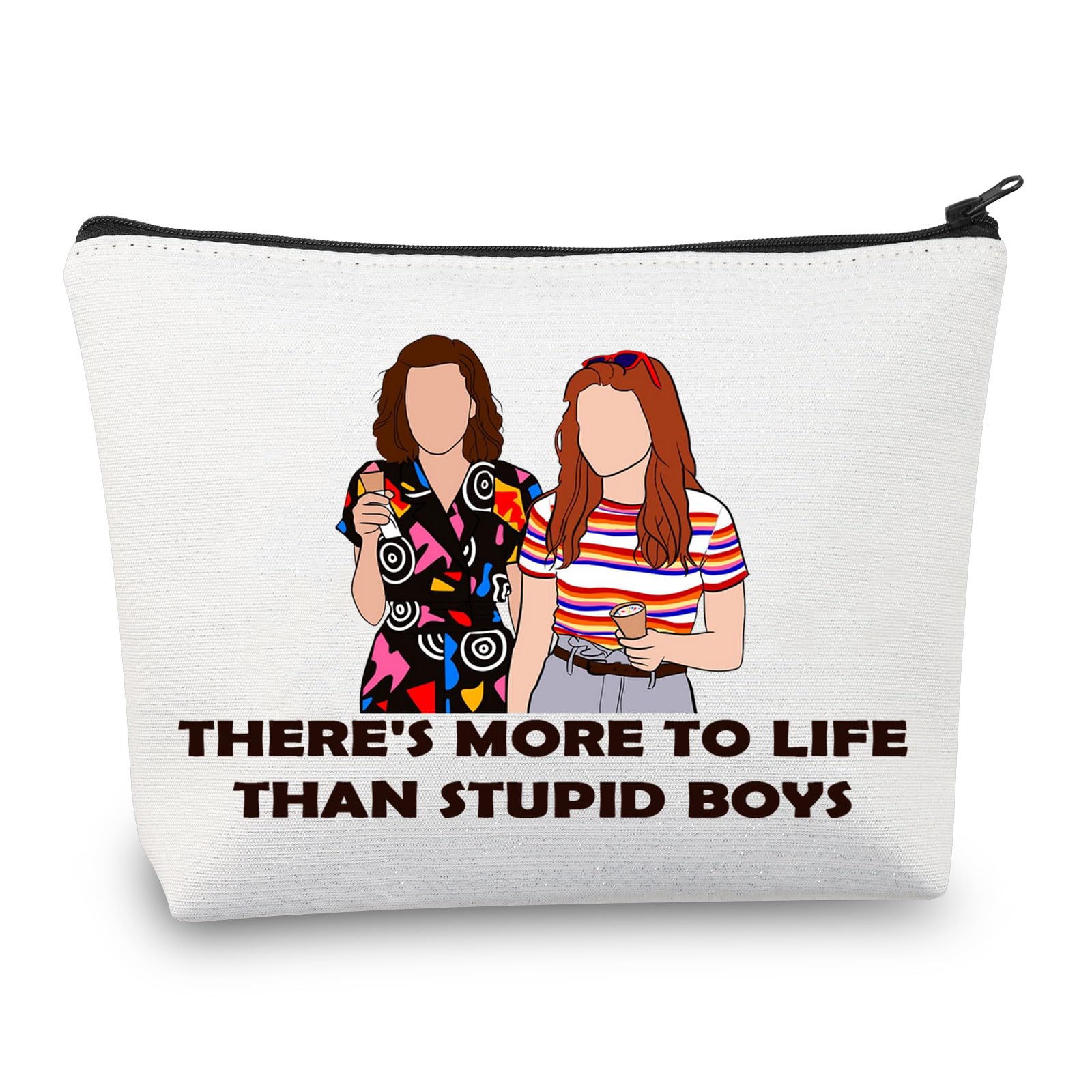 PLITI Stranger Merchandise Makeup Bag There's More to Life Than Stupid Boys Stranger Merchandise Gift Scary Movie Fan Gift (Stupid Boys U)