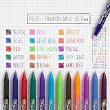 PILOT FriXion Ball 07 Set of 5 Refillable Erasable Pens 3 Black 1 Green 1 Purple view 4