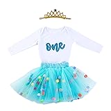 Baby Girls 1st Birthday Outfit Glitter One Romper