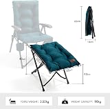 EVER ADVANCED Folding Camping Footrest Ergonomic Ottomans Dark Green view 3