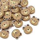 KitBeads 30pcs Resin Brown Bear Charms Flat Back Kawaii Animal Charm for Jewelry Making Bracelets Crafts Bulk