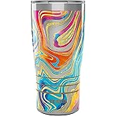 Tervis Traveler Tie Dye Swirl-Bright Triple Walled Insulated Tumbler Travel Cup Keeps Drinks Cold & Hot, 20oz, Stainless Steel