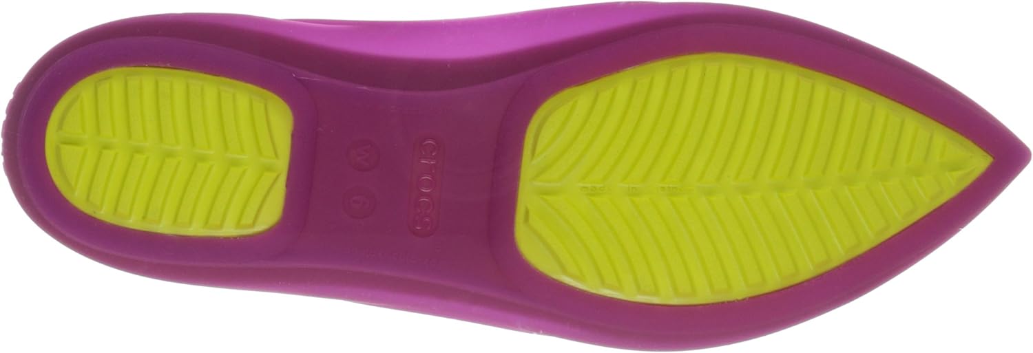 purple and yellow crocs
