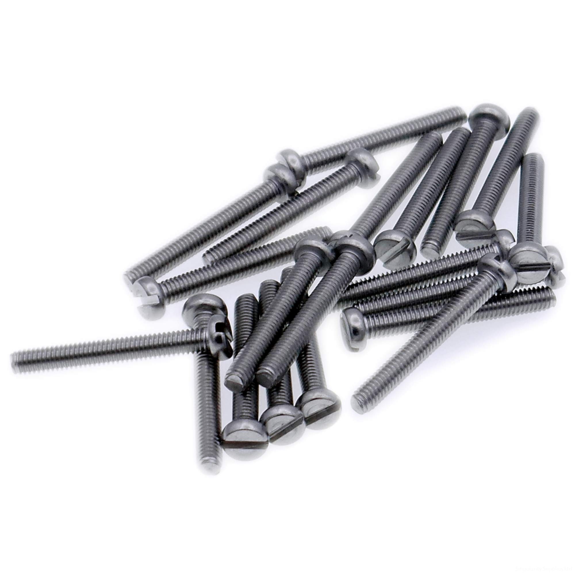 M6 (6mm x 12mm) Slot Cheese Machine Screw (Bolt) - Stainless Steel (A2) (Pack of 20)