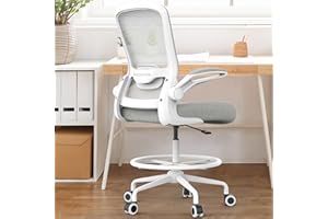 Mimoglad 𝐃𝐫𝐚𝐟𝐭𝐢𝐧𝐠 𝐂𝐡𝐚𝐢𝐫, Tall Office Chair with Adjustable Lumbar Support, Ergonomic Standing Desk Chair, Mesh Computer Chair for Drawing Work