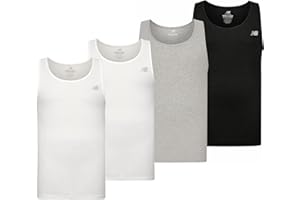 New Balance Men's Cotton Performance Rib Tank Top (Pack of 4)