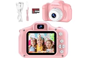 Kids Toy Camera,Hehotoy Digital Camera for Ages 3-10 Boys Girls Children,1080P HD Video Selfie Camera,Christmas Birthday Present for Girls Boys Age 3 4 5 6 7 8 9 10 (Pink)