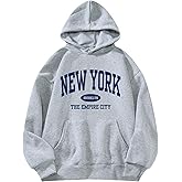 Milumia Women's Graphic Hoodie Sweatshirt Long Sleeve Drop Shoulder Pullover Tops