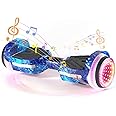 SIMATE Scooter, Colorful LED Light-Up Wheels, Bluetooth Speakers and APP, Dual 250W Motors, 8.5 mph Max Speed & 8.5 Miles Max Range, Gifts for Kids Adults Girls Boys