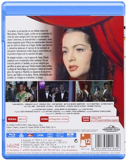 Amazon Com El Ultimo Cuple Import Blu Ray 1957 Movies Tv