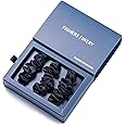 Fishers Finery 25 Momme 100% Pure Mulberry Silk Large Scrunchies, Hair Ties (Black, 3 Pk)