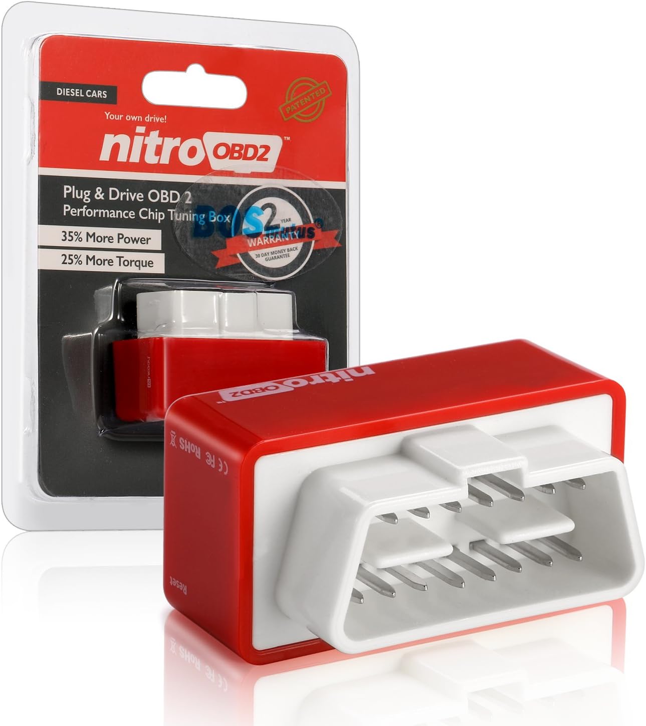 Amazon.fr Nitro OBD2 Diesel Performance Chip Tuning Box, Plug and Drive OBDII, Plus de