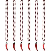 Beistle , 6 Piece Beads with Chili Pepper Medallions, 36" (Green/Red)