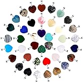 Inbagi 100 Pcs Natural Crystal Charms Bulk Assorted Stone Pendant Gemstone Pendants Charms Crystal Pocket Carved Quartz Chakra Reiki Beads Decor for Jewelry Making DIY Necklace Bracelet