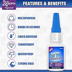 ALECPEA Quick Dry Pool Cue Tip Glue, 30g Glue for