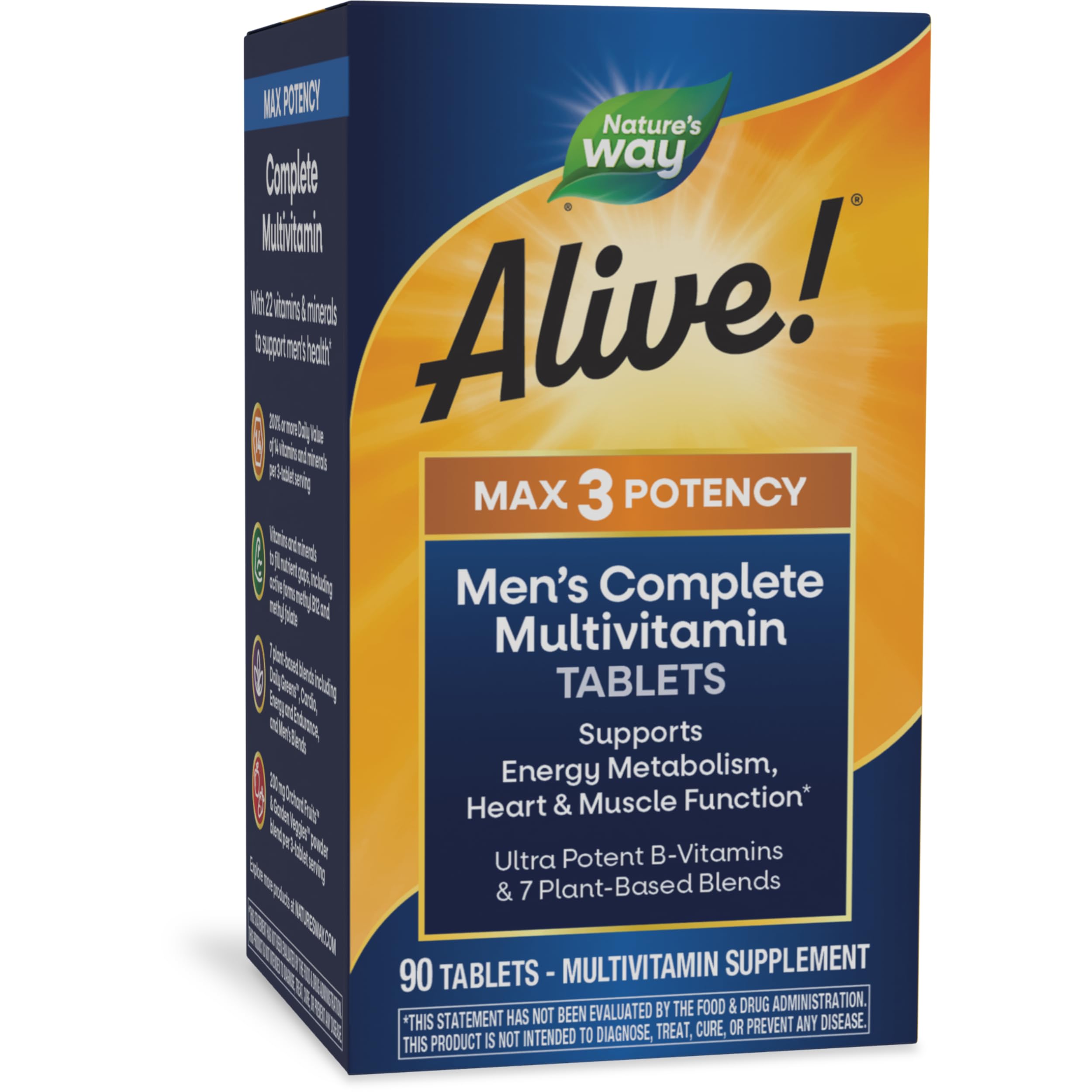 Alive! Max 3 Potency Men's Complete Multivitamin