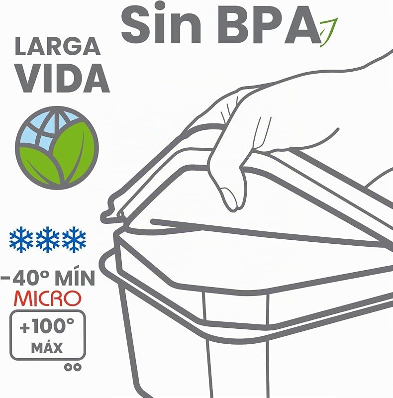 Tupper Hermético Top Flex 18,5x18,5x12,2 cm Plástico Libre de BPA