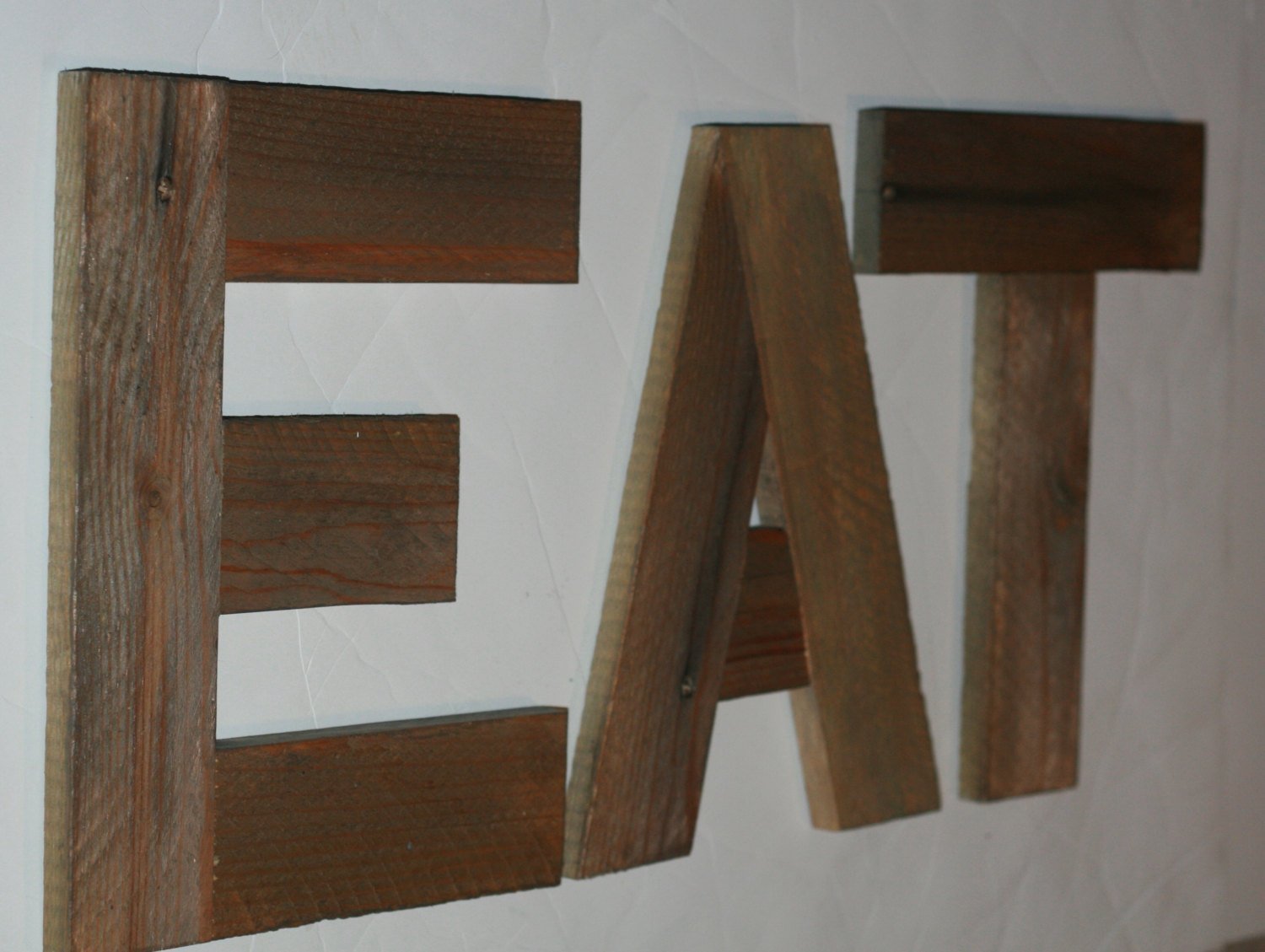 Amazon Com Reclaimed Wood Eat Letters Eat Sign Wooden Eat Letters Many Colors Available Handmade