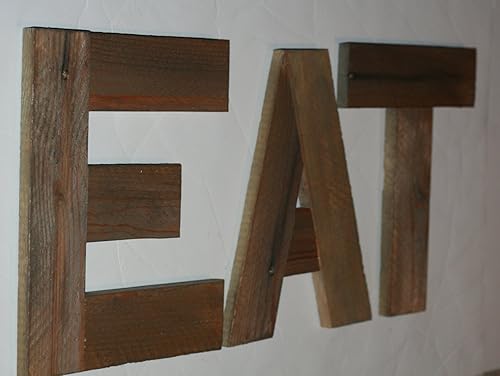 Amazon Com Reclaimed Wood Eat Letters Eat Sign Wooden Eat Letters Many Colors Available Handmade