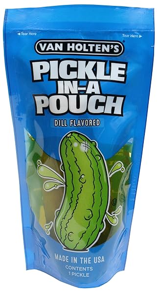 VAN HOLTEN’S PICKLES – JUMBO DILL PICKLE-IN-A-POUCH –
