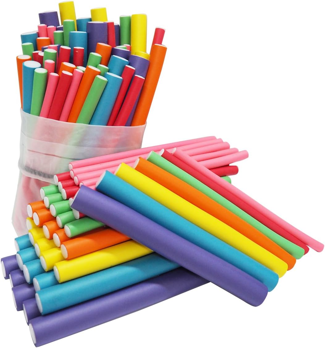 xnicx 47pcs Twist-Flex Hair Curlers Rods set Flexible Lightweight Soft Foam Styling Hair Rollers for Hair Salon or DIY