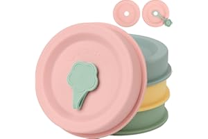 ORIGINAL CREATOR - FlipFit™ Silicone Mason Jar Lids with Straw Hole - Dual-Fit Regular Mouth & Wide Mouth Mason Jars Ball, Ke