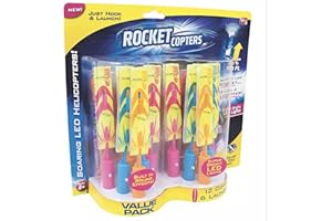 Rocket Copter The Amazing Slingshot LED Helicopters 2pk - As Seen on TV