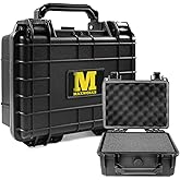 MaxWorks 51015 Waterproof Hard Case IP67 – Protective Foam Interior, Fits 8.5" x 6" x 3.9" Items – Rugged Storage for Camera, Tools, Valuables – 9.1" x 7.6" x 4.4" Exterior, Black