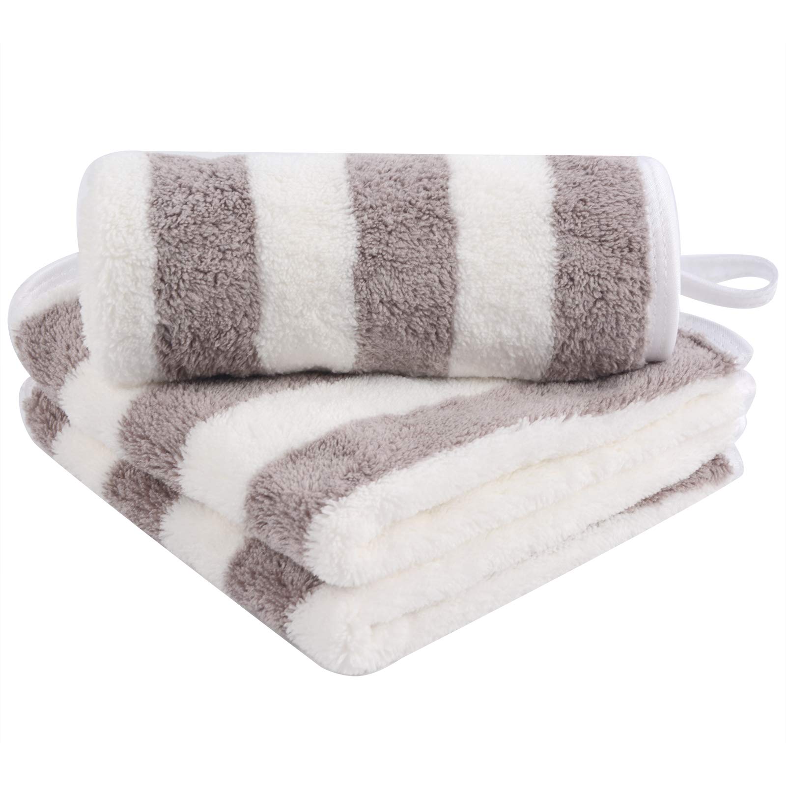 VIVOTE Makeup Remover Cloths Microfiber Facial Cloths Fast Drying Washcloth Ultra Soft 12inch x 12inch 3pack (Purple, 30X30cm)