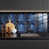 HORIWE Marble Tile Stickers Blue 20pc 15x15cm PVC Waterproof Kitchen Bathroom view 3
