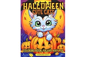 Halloween Cute Cats Coloring Book for Kids Ages 4-8: Spooky Halloween Activity Book | Fun Books for Preschoolers Under 10 Dol