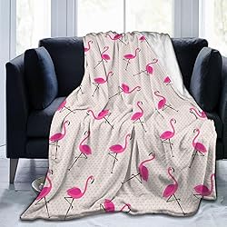 Duduho Pink Flamingos Bed Blanket Ultra Soft Throw