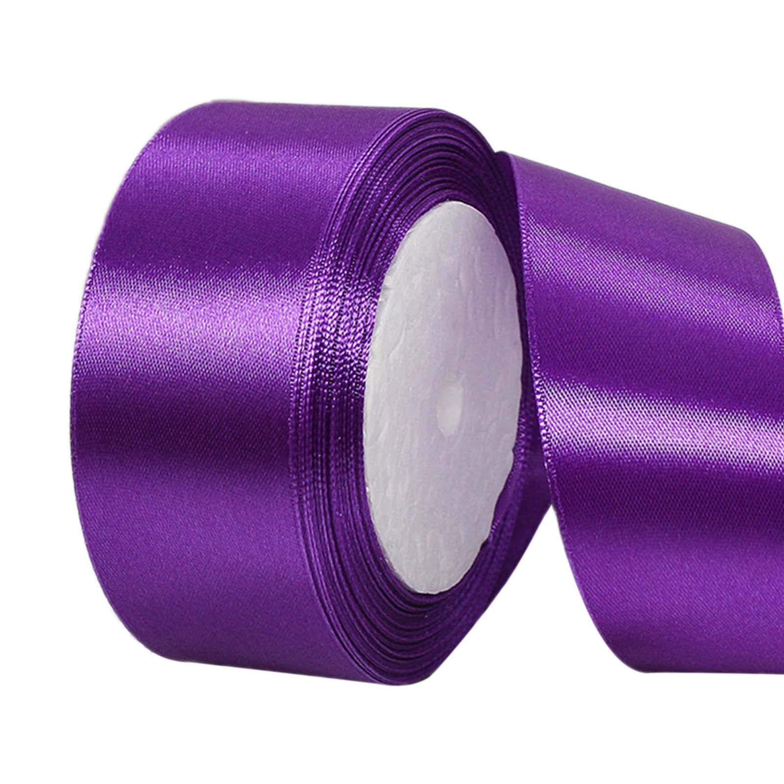 22m Dark Purple Ribbon Dark Purple Halloween Satin Ribbon 40mm, Darkpurple Hair Ribbon.Cake Bows Fabric Polyester Satin Ribbon.for Gift Wrapping Bows Hair Cake Decoration Balloons