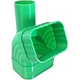 Rain Merch Rainwater Collection System for 2x3 Downspouts | Green PLA Cylindrical Gutter Water Diverter | Made in USA