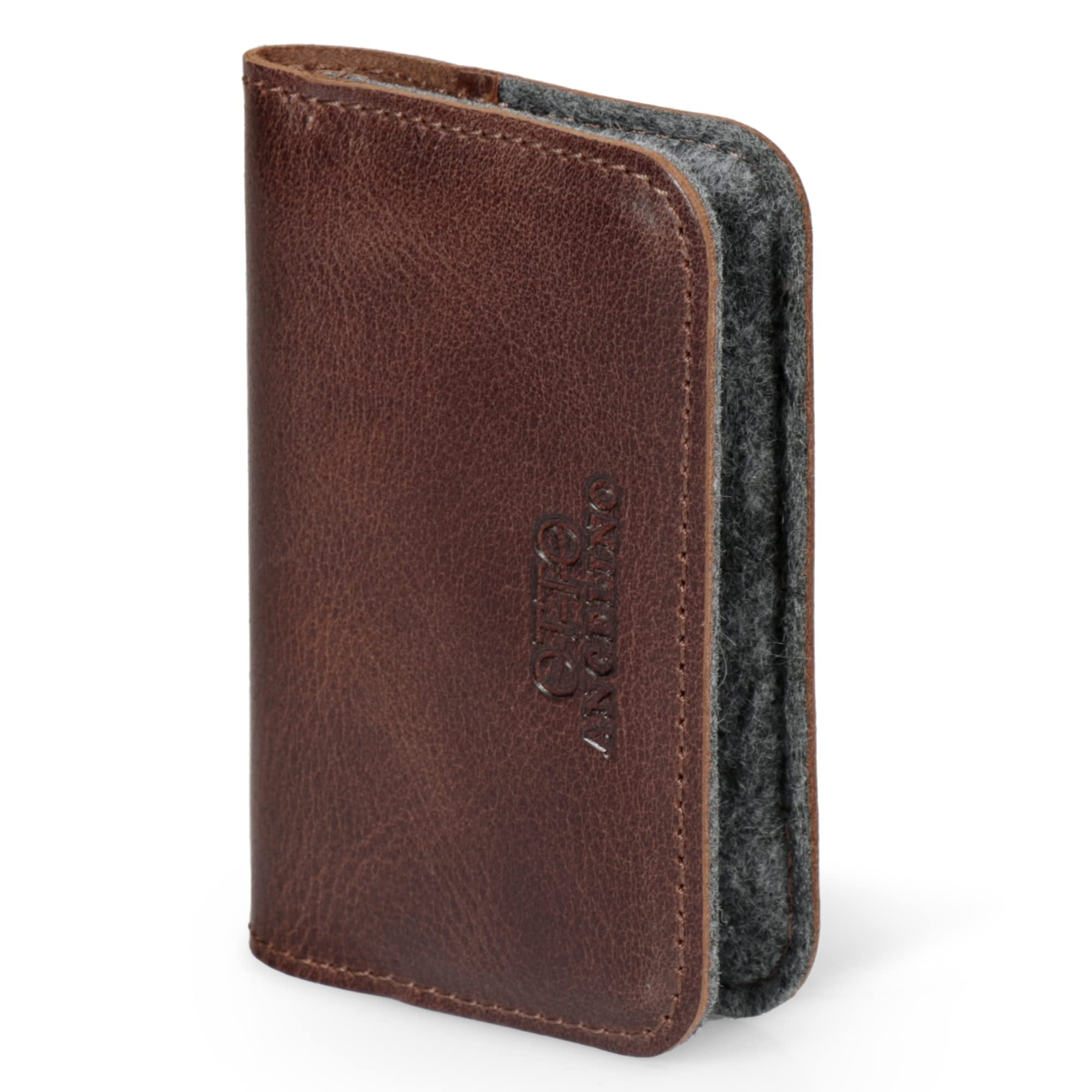 Otto Angelino Genuine Leather Ultra Slim Minimalist Cardholder Wallet - Unisex