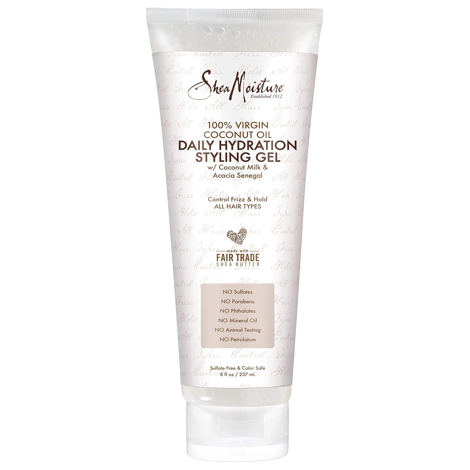 Amazon Com Sheamoisture Daily Hydration Styling Gel 100 Virgin Coconut Oil Hydrating Alcohol Free Hair Gel 8 Oz Beauty