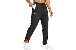 G GRADUAL Men's Fleece Lined Winter Pants 32"/34"/36" Inseam Tall Sweatpants with Zipper Pockets Warm Athletic Joggers Men