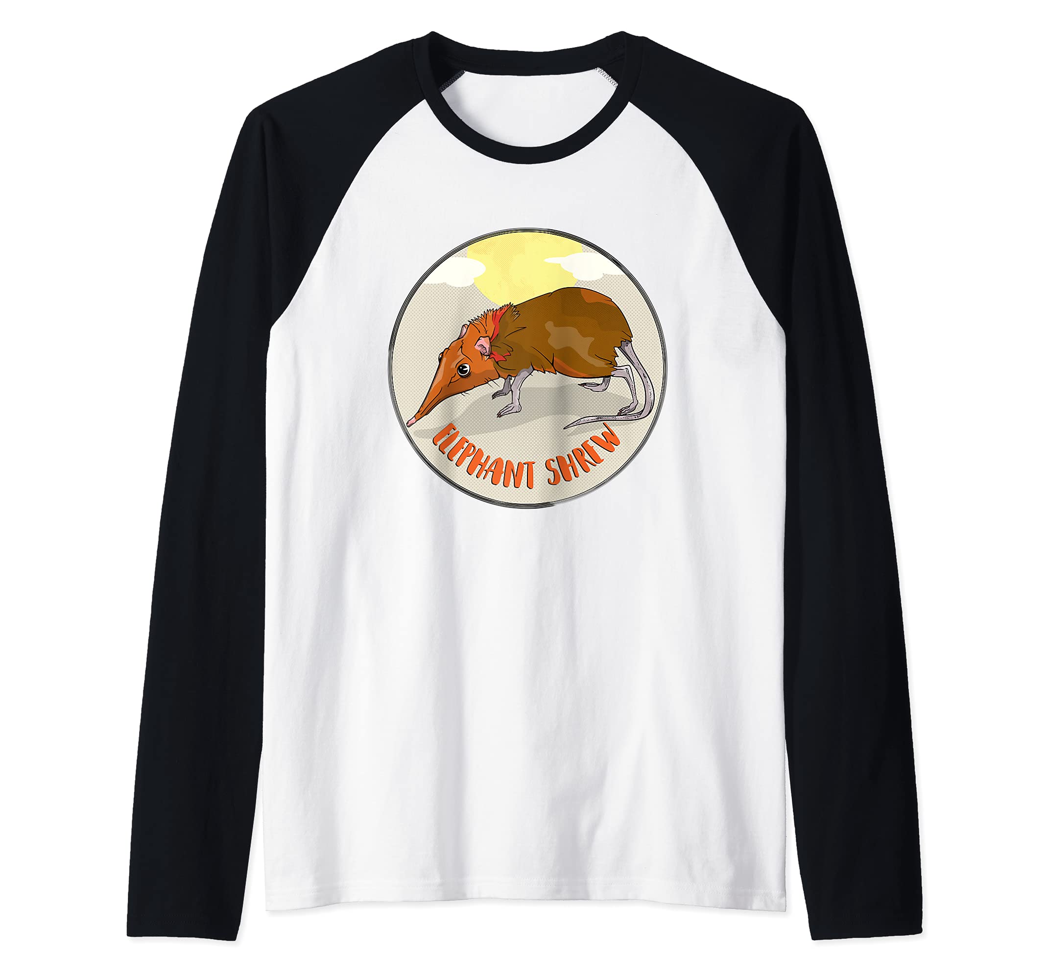 Elephant Shrew Raglan Baseball Tee