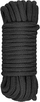 tallkeey 10M Black Soft Cotton Rope 8mm Thick Cord DIY Craft Projects Hanging view 1