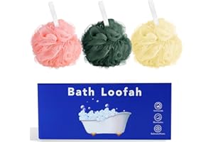 Ufacai Bath loofah,Bath Sponge,Shower loofahs Shower Sponge for Women and Men,Pack of 3