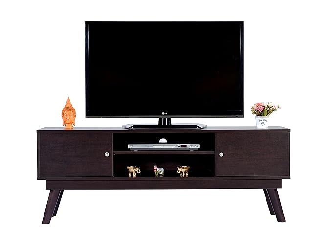 DeckUp Reno TV Stand and Home Entertainment Unit (Dark Wenge, Matte Finish)