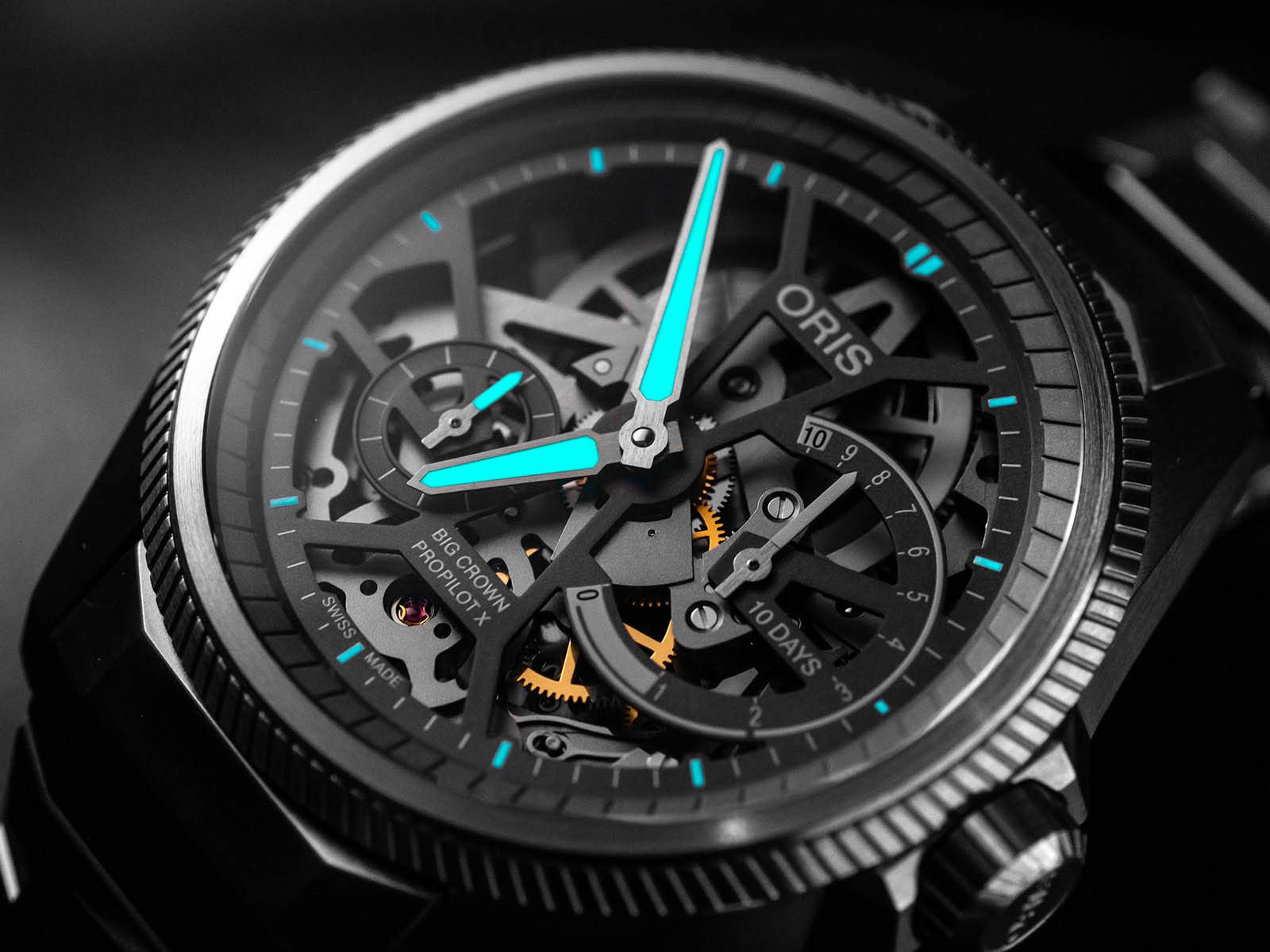 Oris Manual Wind 10 Day Power Reserve Big Crown Propilot X Calibre 115 Watch