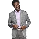 Johnston & Murphy Mens Xc Flex Unlined Plaid Knit Blazer