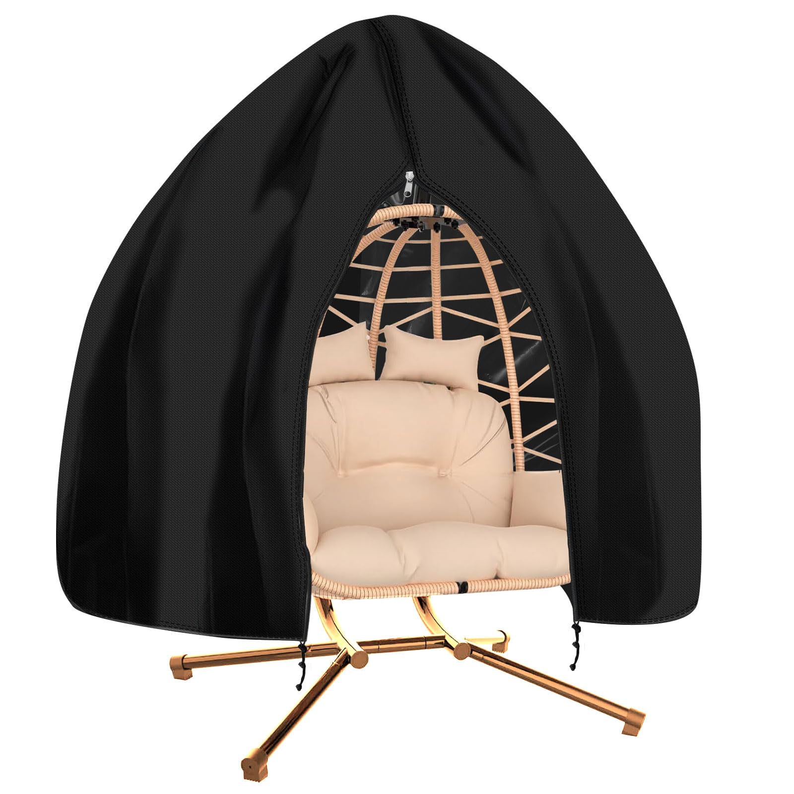 Photo 1 of RICHIE 90”x78” Patio Egg Chair Covers Waterproof & UV Resistant, Heavy-Duty Zippered Cover for Outdoor Egg Swing Chairs, Hanging Chairs, All-Weather Protection for Garden, Balcony, Poolside Owners