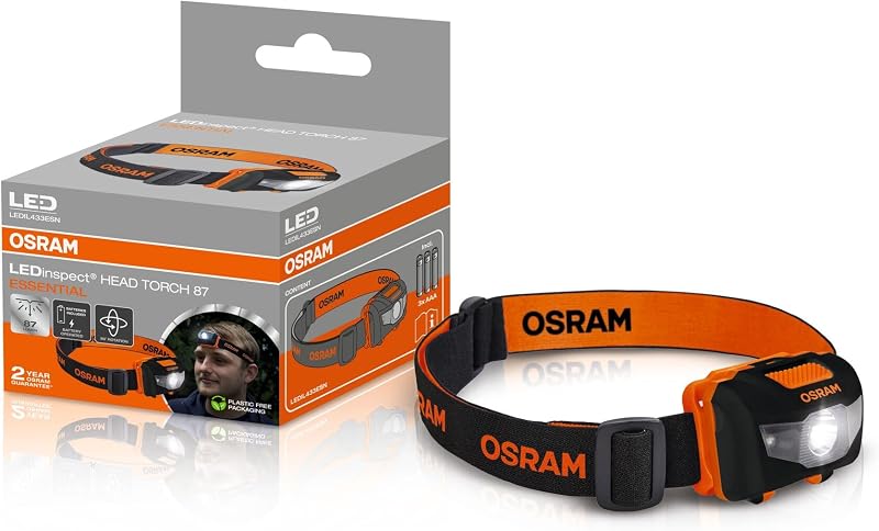 HEAD TORCH 87 ESSENTIAL, 87 lm, 4 modos, diadema elástica
