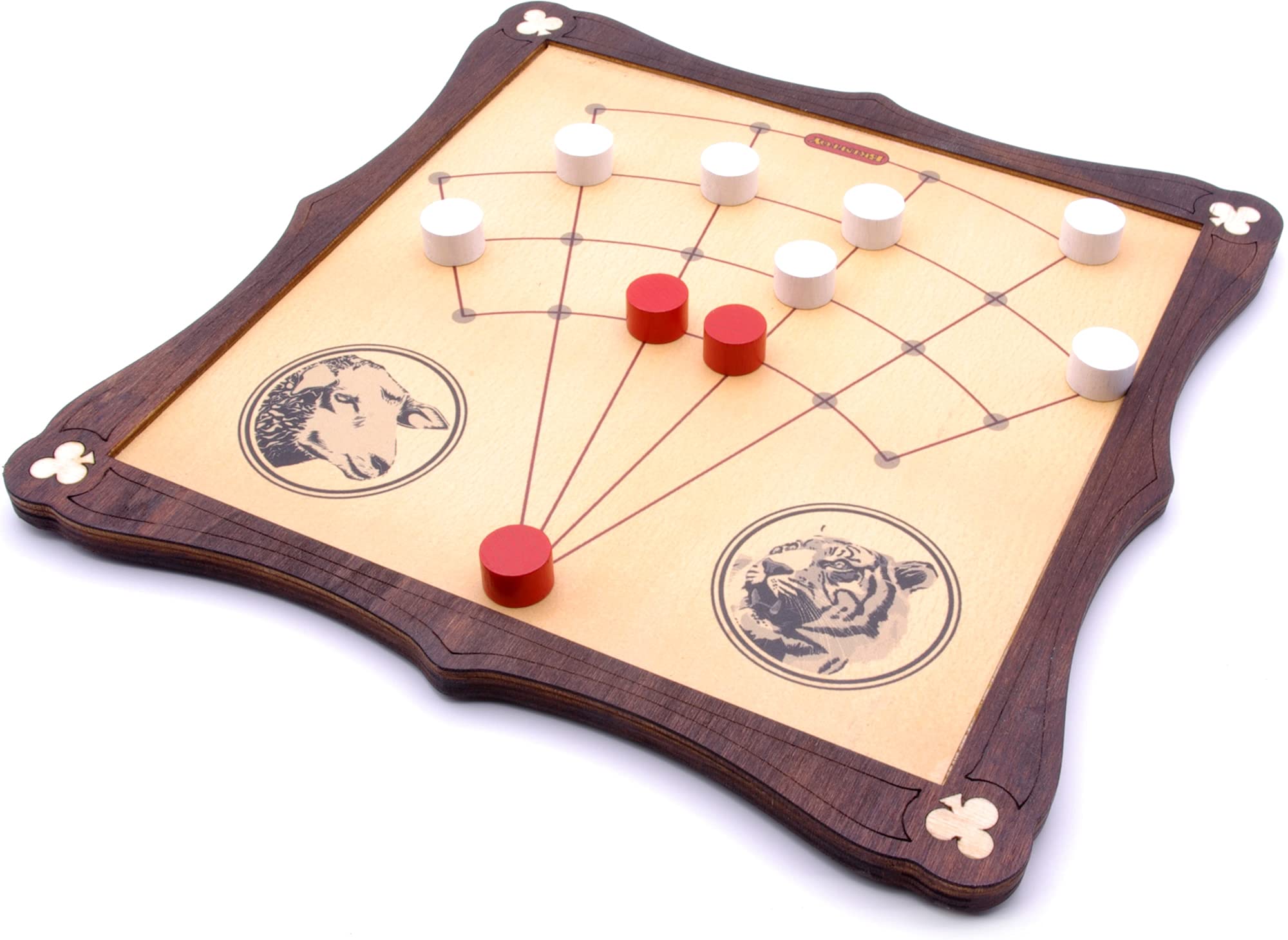 Brimtoy Lambs and Tigers traditional wooden board game
