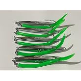PESCALOX 5Pcs Diamond Jigs A27 3oz Green with 9/0 Hook