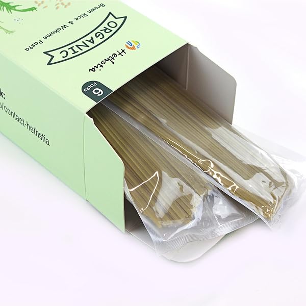 HETHSTIA RICE RAMEN NOODLES GLUTEN-FREE ORGANIC BROWN RICE NOODLES WAKAME PASTA NON-GMO RICE SPAGHETTI PASTA 48OZ WHOLE GRAIN NOODLES, KOSHER GOURMET PAD THAI NOODLES (6 PACKS)