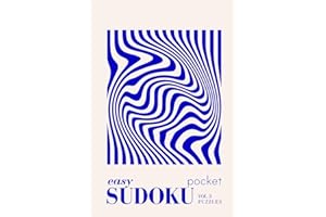 Pretty Pocket Sudoku - Easy: The Blue Bauhaus Series: Minimal Small Travel Size Puzzle Book 4*6 Inches